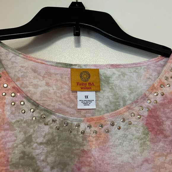 Ruby Road Woman 3/4 length sleeve top, size 1X - Picture 2 of 3